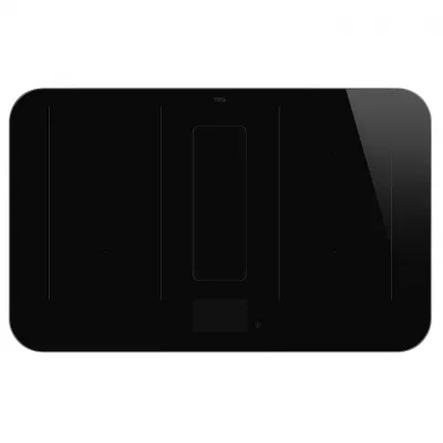 Table induction aspirante ISOLA ALTA PRO 83cm 4 zones Noir cadre Inox - SMEG Elite R�f. HHSL7845X