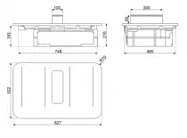 Table induction aspirante ISOLA ALTA PRO 83cm 4 zones Noir cadre Noir - SMEG Elite R&eacute;f. HHSL7845MB