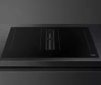 Table induction avec hotte int&eacute;gr&eacute;e Classica 83cm 4 zones Noir Mat - SMEG Elite R&eacute;f. HOBD382N2