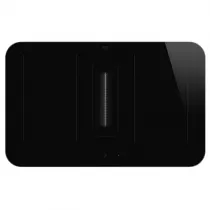 Table induction avec hotte int&eacute;gr&eacute;e ISOLA ALTA 83cm Noir cadre Inox - SMEG Elite R&eacute;f. HHSL7844X