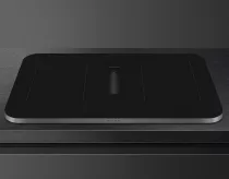 Table induction avec hotte int&eacute;gr&eacute;e ISOLA ALTA 83cm Noir cadre Inox - SMEG Elite R&eacute;f. HHSL7844X