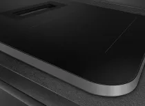 Table induction avec hotte int&eacute;gr&eacute;e ISOLA ALTA 83cm Noir cadre Inox - SMEG Elite R&eacute;f. HHSL7844X