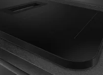 Table induction avec hotte int&eacute;gr&eacute;e ISOLA ALTA 83cm Noir cadre Noir- SMEG Elite R&eacute;f. HHSL7844MB
