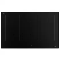 Table induction Classica 80 cm 6 zones Noir Mat - SMEG Elite R&eacute;f. SIM3864N