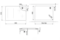 Table induction Classica 80 cm 6 zones Noir Mat - SMEG Elite R&eacute;f. SIM3864N