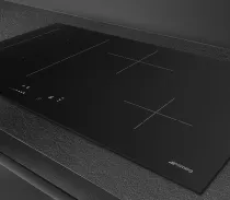 Table induction Classica 80cm 4 zones Noir Mat - SMEG Elite R&eacute;f. SIM3844N