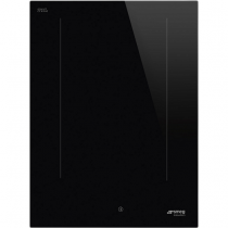 Table induction Dolce Stil Novo 38cm 2 foyers Noir   - SMEG Réf. SIM3323D