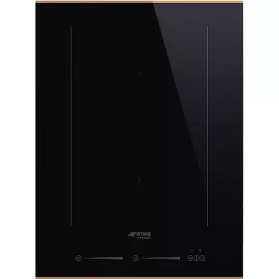 Table induction Dolce Stil Novo 38cm 2 foyers Noir / Cuivre - SMEG R�f. SIM631WLDR