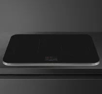 Table induction ISOLA ALTA PRO 80cm 4 foyers Noir cadre Inox - SMEG Elite R&eacute;f. SISL7845X