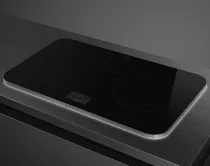 Table induction ISOLA ALTA PRO 80cm 4 foyers Noir cadre Inox - SMEG Elite R&eacute;f. SISL7845X