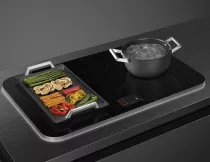 Table induction ISOLA ALTA PRO 80cm 4 foyers Noir cadre Inox - SMEG Elite R&eacute;f. SISL7845X