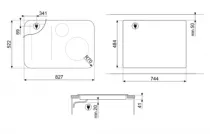 Table induction ISOLA ALTA PRO 80cm 4 zones Noir cadre Noir - SMEG Elite R&eacute;f. SISL7845MB