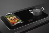 Table induction ISOLA ALTA PRO 90cm 5 foyers Noir cadre Noir - SMEG Elite R&eacute;f. SISL7955MB