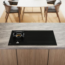 Table mixte 90cm 1 gaz + 4 induction Noir satiné - ASKO Réf. HIG89524BGB1
