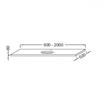 Table Parallel 100cm 1 découpe pour E90011 & E90012 - JACOB DELAFON Réf. EB12-1000-MM
