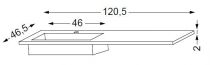 Table simple vasque intégrée à gauche en cératop 120 cm - SANIJURA Réf. 551367