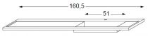 Table vasque intégrée à droite en synthèse 160 cm - SANIJURA Réf. 550986