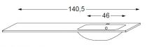 Table vasque intégrée à droite en verre uni 140 cm - SANIJURA Réf. 551340