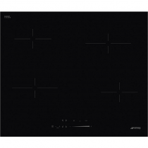 Table vitrocéramique 60cm 4 foyers Noir - SMEG Réf. SE464TD