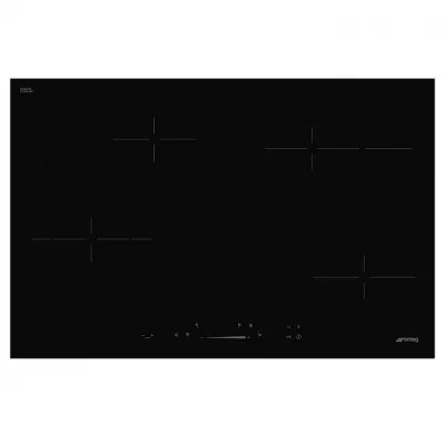 Table vitroc�ramique 80cm 4 zones Noir - SMEG Elite R�f. SE484EMTD