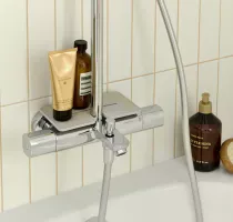 Tablette colonne de douche M&eacute;tro Gris sage - JACOB DELAFON R&eacute;f. E24316-NF