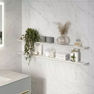 Tablette murale Karma L.140cm C�ram d�cor / laque (� l'unit�) -  - DECOTEC R�f. 182741x