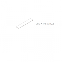 Tablette murale Karma L80 - finition mixte - DECOTEC Réf. 1827381