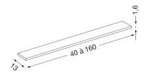 TABLETTE POUR MIROIR L:1000 LAQUE - SANIJURA Réf. 924622