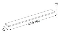 TABLETTE POUR MIROIR L:1000 MELAMINE - SANIJURA Réf. 924606