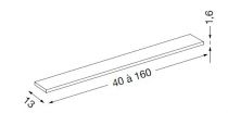 TABLETTE POUR MIROIR L:1400 BOIS MASSIF CODE:3026260. - SANIJURA Réf. 924641