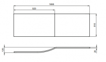 Tablier frontal Connect Air 170cm Blanc - PORCHER Réf. E108401