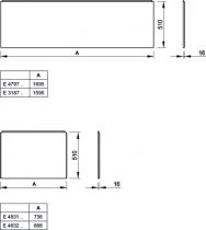 Tablier latéral Ulysse 70cm Blanc - Ideal Standard PORCHER Réf. E483101