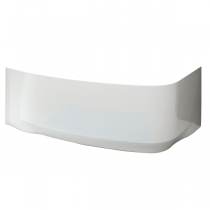 Tablier pour baignoire asymétrique Frisbee 140x90cm acrylique Blanc installation à gauche - LEDA Réf. L26FR3A0701