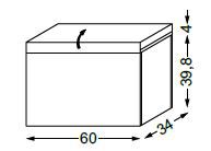 TABOURET RANGEMENT WALLY L:600 LAQUE - SANIJURA Réf. 902066