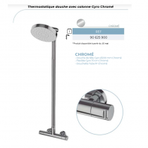 Thermostatique douche avec colonne Gyro Chromé PREMIUM Chromé - GRB Réf. 90625900