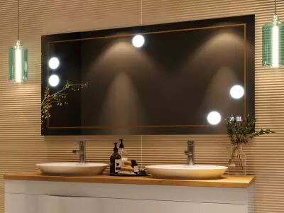 TIFFANY - Miroir LED L120 Cadre - DECOTEC R�f. 1746181