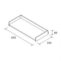 Tiroir complet 70cm sans découpe siphon finition Onyx - SALGAR Réf. 103307