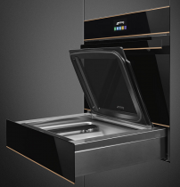 Tiroir mise sous vide Push Pull Dolce Stil Novo Noir - SMEG Réf. CPV615NR