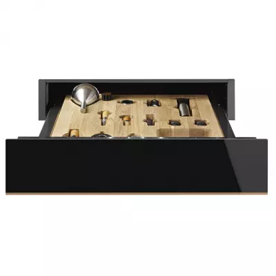 Tiroir sommelier Push Pull Dolce Stil Novo Noir / Cuivre - SMEG R�f. CPS615NR