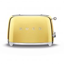 Toaster 2 tranches Années 50 Or - SMEG Réf. TSF01GOEU
