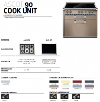 Unité de cuisson STEEL Ascot Cook Unit 90cm 