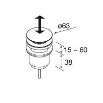 Valve clicker Flow Chrome - SALGAR Réf. 102304