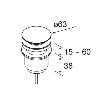 Valve ouverte Flow Chrom� - SALGAR R�f. 102303