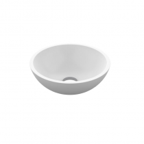 Vasque à poser Arche Ø37cm Solidsurface blanc mat - DECOTEC Réf. 1023932