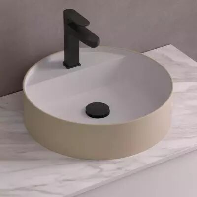 Vasque � poser BICA �39 per��e 1 trou Solidsurface Macchiato mat - SALGAR R�f. 102271