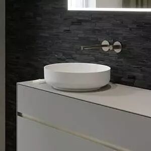 Vasque � poser Calypsa �44 Solid Surface blanc mat - DECOTEC R�f.1822341