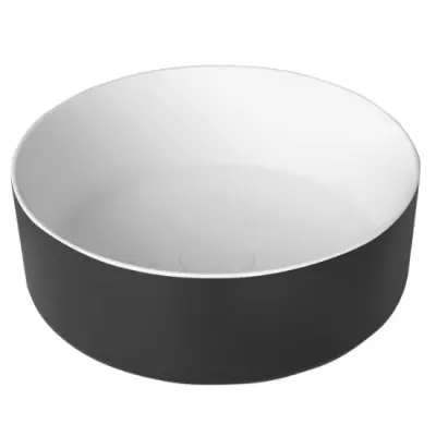 Vasque � poser Helium �36cm Blanc / Noir mat - O\'DESIGN R�f. VAS-HEL-BN