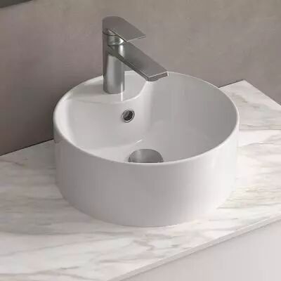 Vasque � poser LISBOA 36cm en c�ramique per��e 1 trou - SALGAR R�f. 90771