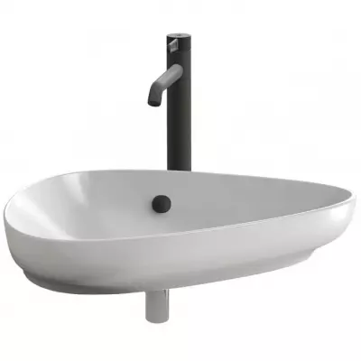 Vasque � poser Nouvelle Vague 56cm perc�e 1 trou Blanc - JACOB DELAFON R�f. EVI102-00