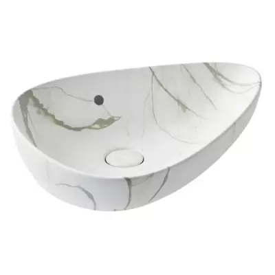 Vasque � poser Nouvelle Vague 56x40cm Marbre Sculptural - JACOB DELAFON R�f. EVI302-HYC